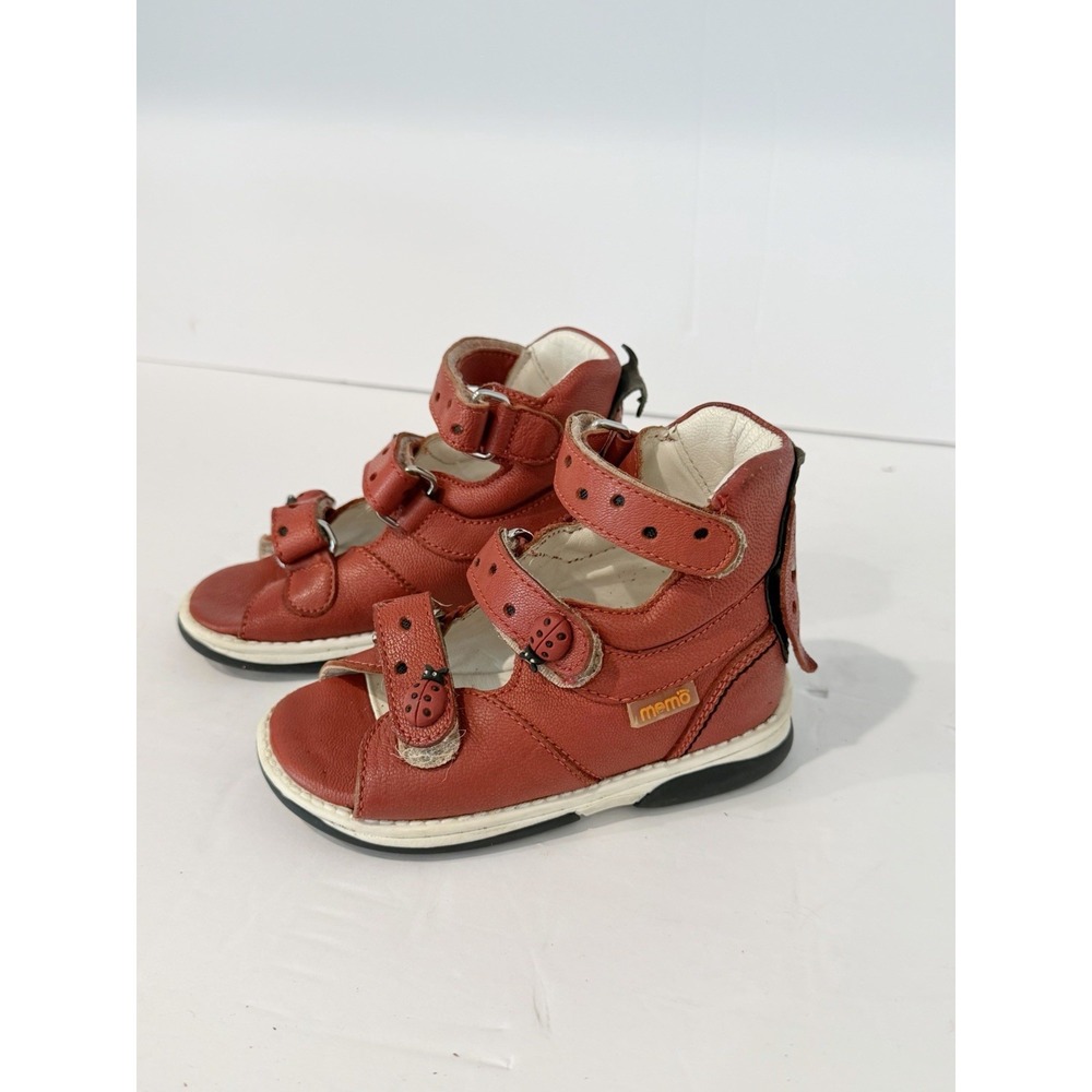 Memo Ladybird Girls' Toddler Orthopedic Corrective High-Top Ankle Support Sandal